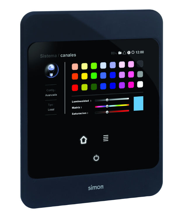 Scena Simon Scena es un sistema de control de la iluminación al alcance de cualquier usuario de forma rápida, intuitiva y personalizable. Permite crear ilimitados efectos de luz jugando con el color, la intensidad y la saturación