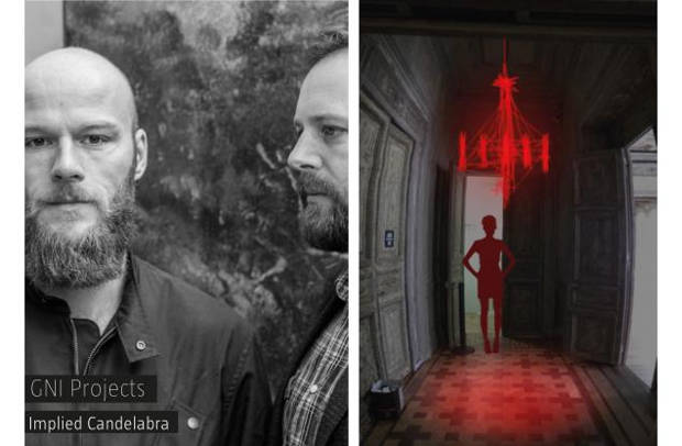 ingo kalecinski et graham rollins de gni projects nous presente implied candelabra-a-l-entree-du-3eme-etage Para su primer evento de este año recién estrenado, Éléphant Paname, el nuevo centro de arte y danza ubicado en el corazón de París, presenta una exposición que explora e inspira con la seguridad de ofrecer al espectador estas dos respuestas emocionales y sensoriales