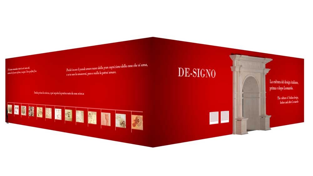 Leonardo da Vinci protagoniza las dos instalaciones del Salone del Mobile.Milano