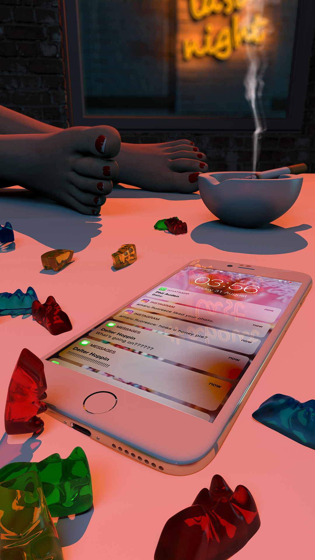 Sevi Iko Domochevsky, artista 3D, diseñador de videojuegos, experto en iluminación en entornos digitales, músico y director de animación, presentará “Gehenna 4.1”, un viaje absurdo y frenético que narra la historia de un habitante de Gehenna, un infierno digital donde la parte impura de las almas es destilada una vez su conciencia se desvanece del plano físico.