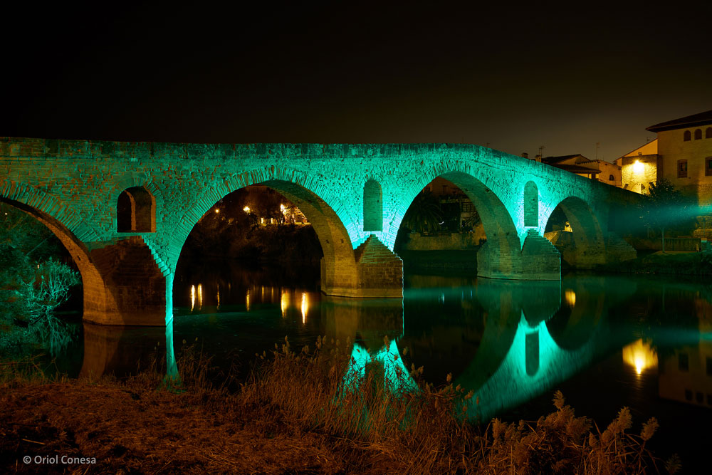 Nueva iluminación del puente románico de Puente la Reina Alfred Sà Susana Malón 