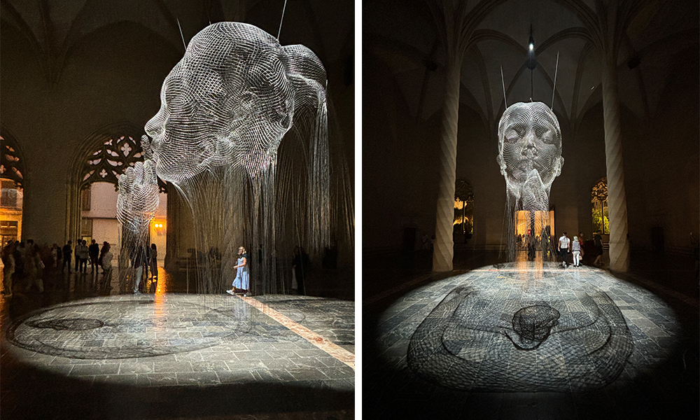 Exposición "Mirall", Jaume Plensa, Jordi Moya, iluminación