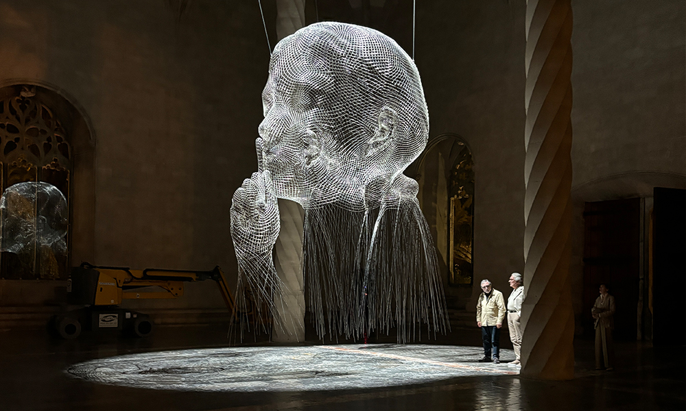 Exposición "Mirall", Jaume Plensa, Jordi Moya, iluminación