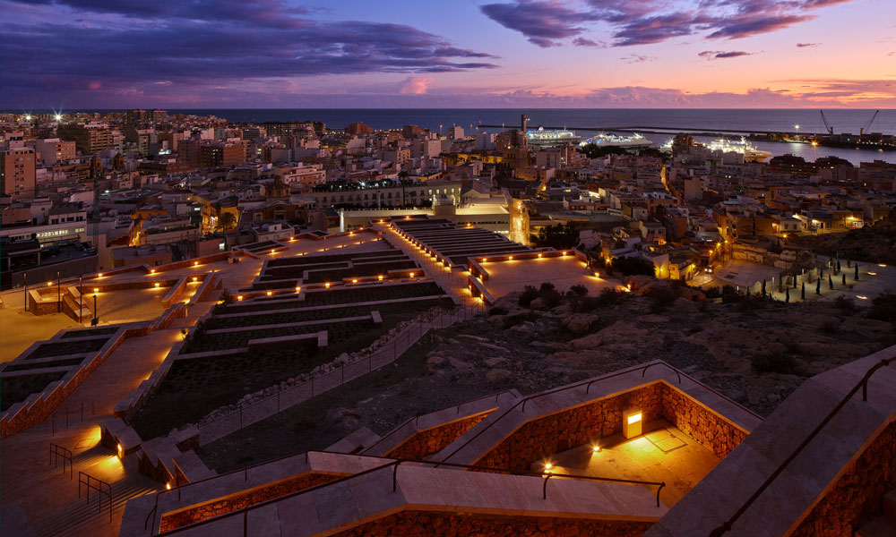 Cerro San Cristobal, Almeria, iluminación, DCI Lighting Design, Linea Light Group